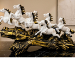 Galloping Stallions Sculpture