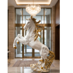 Royal White Stallion Sculpture
