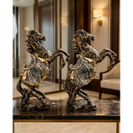 Golden Armor Horse Statues